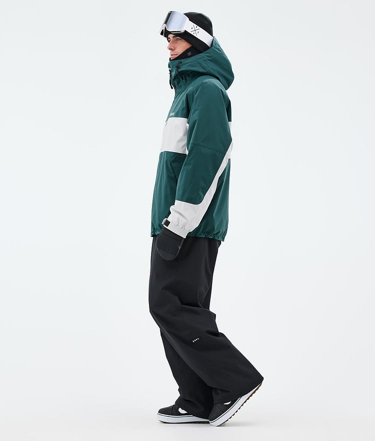 Dope Spartan Veste Snowboard Homme Stripe Bottle Green/Light Grey, Image 3 sur 8