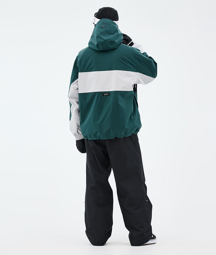 Dope Spartan Veste Snowboard Homme Stripe Bottle Green/Light Grey, Image 4 sur 8