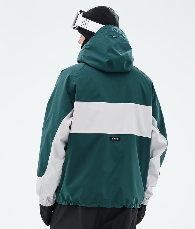 Dope Spartan Veste Snowboard Homme Stripe Bottle Green/Light Grey, Image 6 sur 8