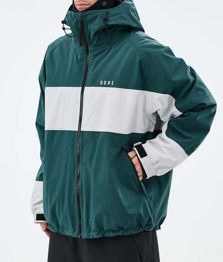 Dope Spartan Veste Snowboard Homme Stripe Bottle Green/Light Grey, Image 7 sur 8