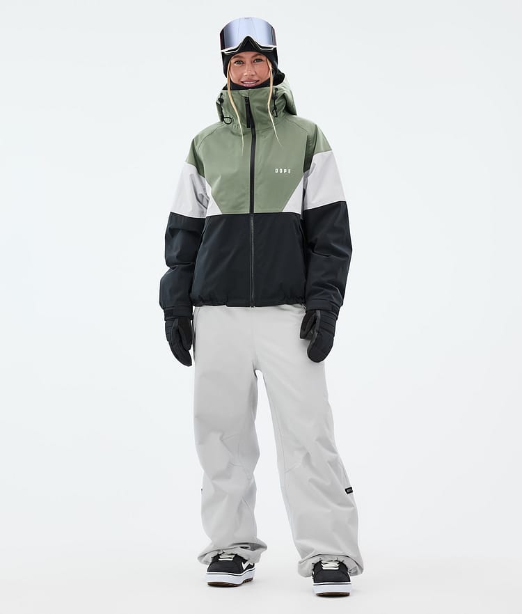 Dope Spartan W Snowboard Jacket Women Sport Moss Green/Light Grey/Black, Image 2 of 8