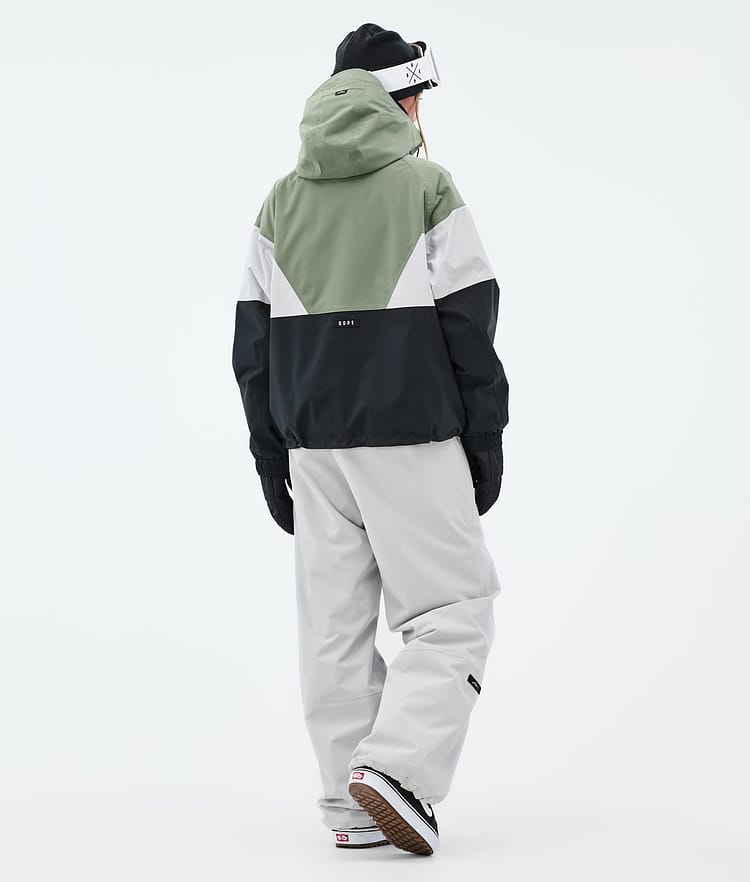 Dope Spartan W Snowboard Jacket Women Sport Moss Green/Light Grey/Black, Image 4 of 8