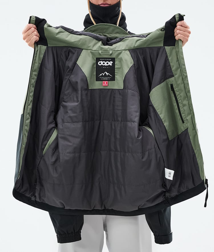 Dope Spartan W Ski Jacket Women Sport Moss Green/Light Grey/Black, Image 8 of 8