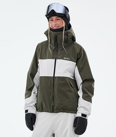Dope Spartan W Veste Snowboard Femme Stripe Olive Green/Light Grey