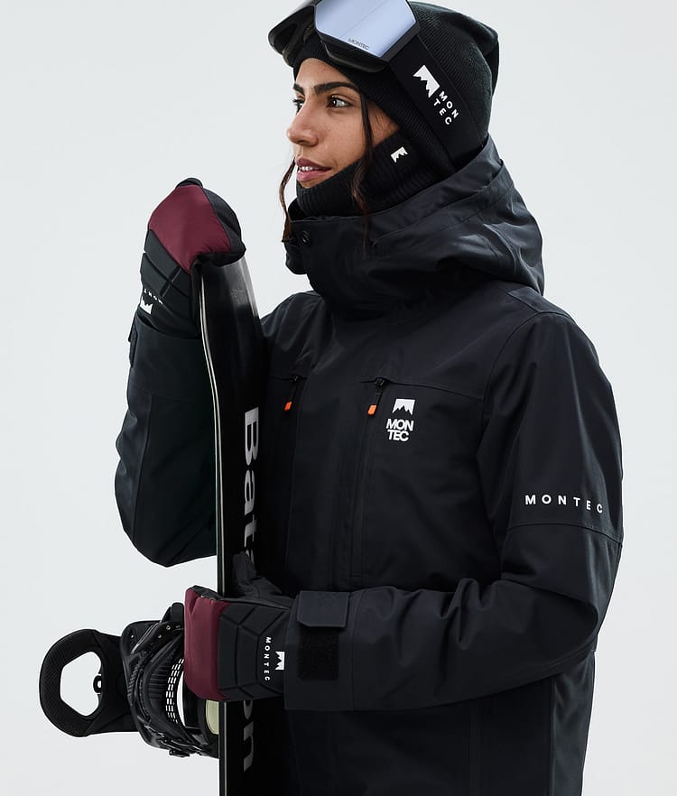 Montec Kilo Snow Mittens Burgundy, Image 3 of 4
