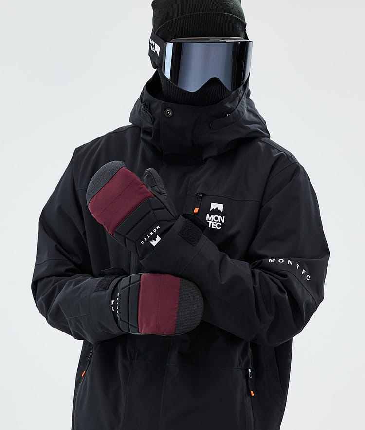 Montec Kilo Snow Mittens Burgundy, Image 4 of 4