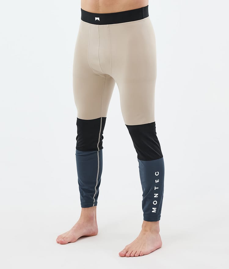Montec Alpha Legginsy Termoaktywne Mężczyźni Sand/Black/Metal Blue, Zdjęcie 1 z 7