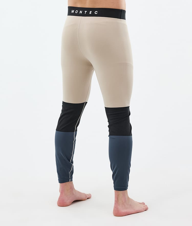 Montec Alpha Legginsy Termoaktywne Mężczyźni Sand/Black/Metal Blue, Zdjęcie 2 z 7