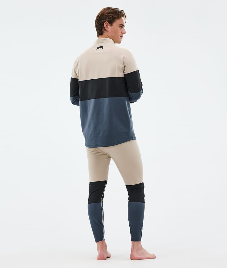 Montec Alpha Legginsy Termoaktywne Mężczyźni Sand/Black/Metal Blue, Zdjęcie 4 z 7