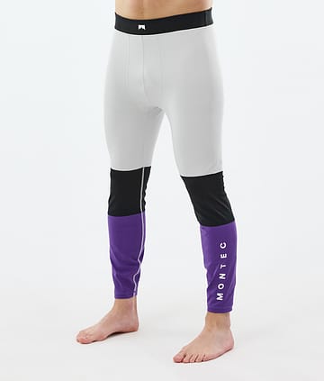 Montec Alpha Basislaag Broek Heren Light Grey/Black/Vivid Purple