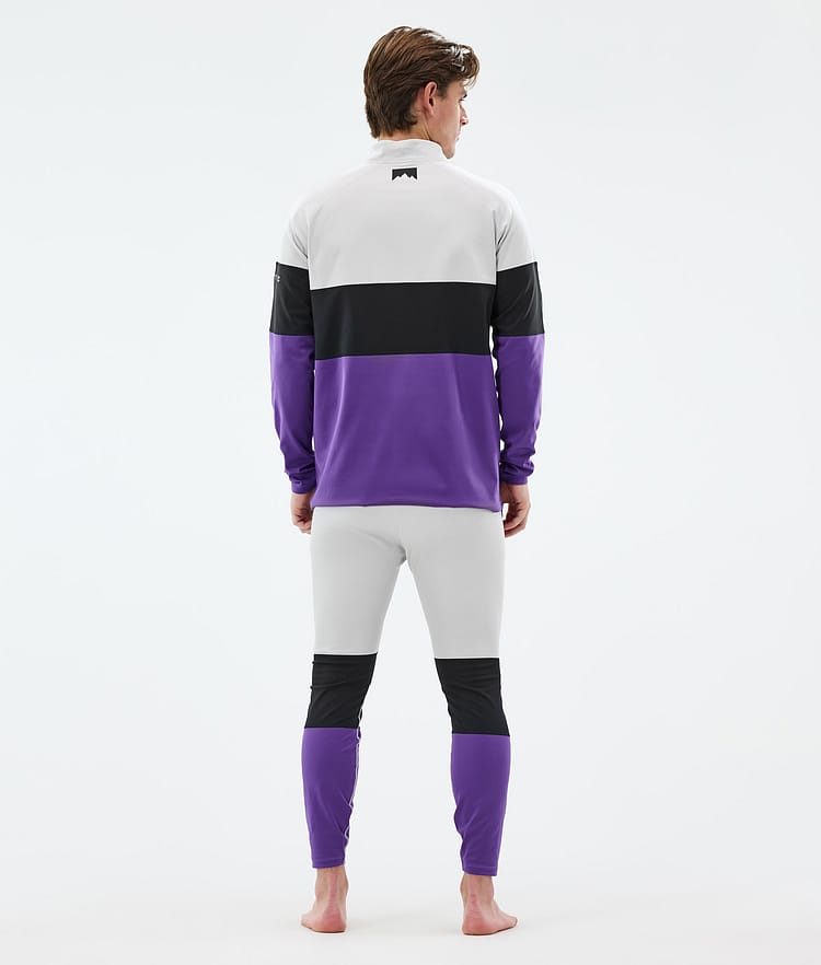 Montec Alpha Termokalhoty Pánské Light Grey/Black/Vivid Purple, Obrázek 4 z 7