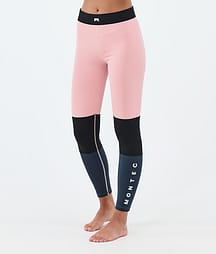 Montec Alpha W Base Layer Pant Women Soft Pink/Black/Metal Blue