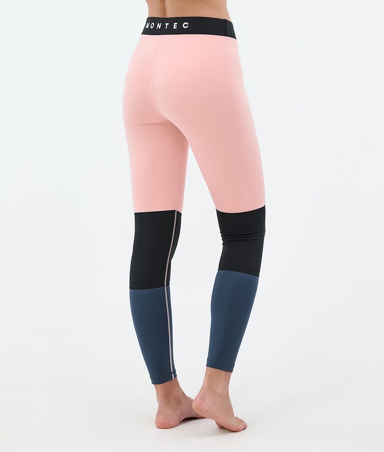 Montec Alpha W Pantalón Térmico Mujer Soft Pink/Black/Metal Blue, Imagen 2 de 7