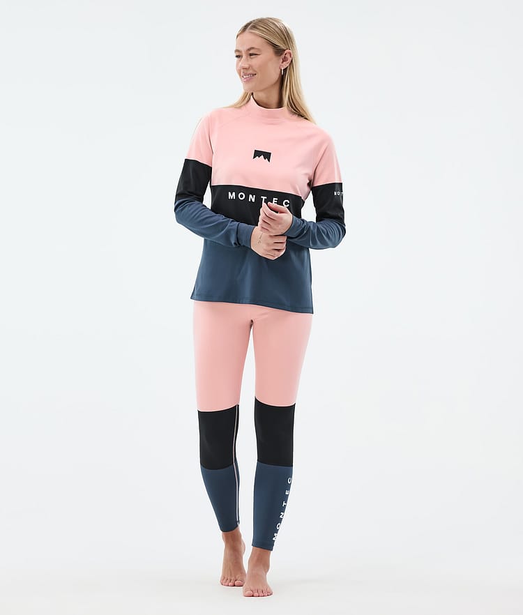 Montec Alpha W Pantalón Térmico Mujer Soft Pink/Black/Metal Blue, Imagen 3 de 7