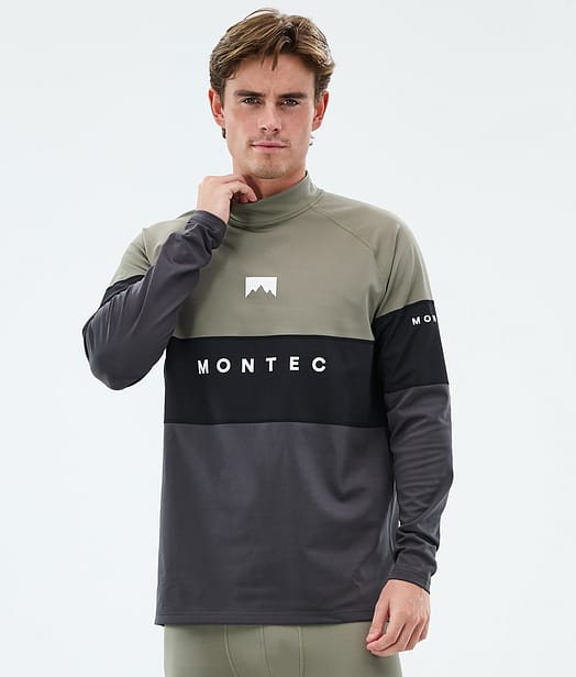 Montec Alpha Basislaag Top Heren Greenish/Black/Phantom