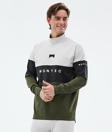 Montec Alpha Funktionsshirt Herren Light Grey/Black/Olive Green