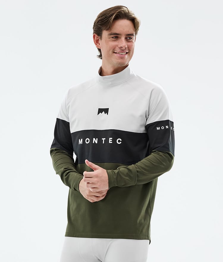 Montec Alpha Funktionsshirt Herren Light Grey/Black/Olive Green, Bild 1 von 5