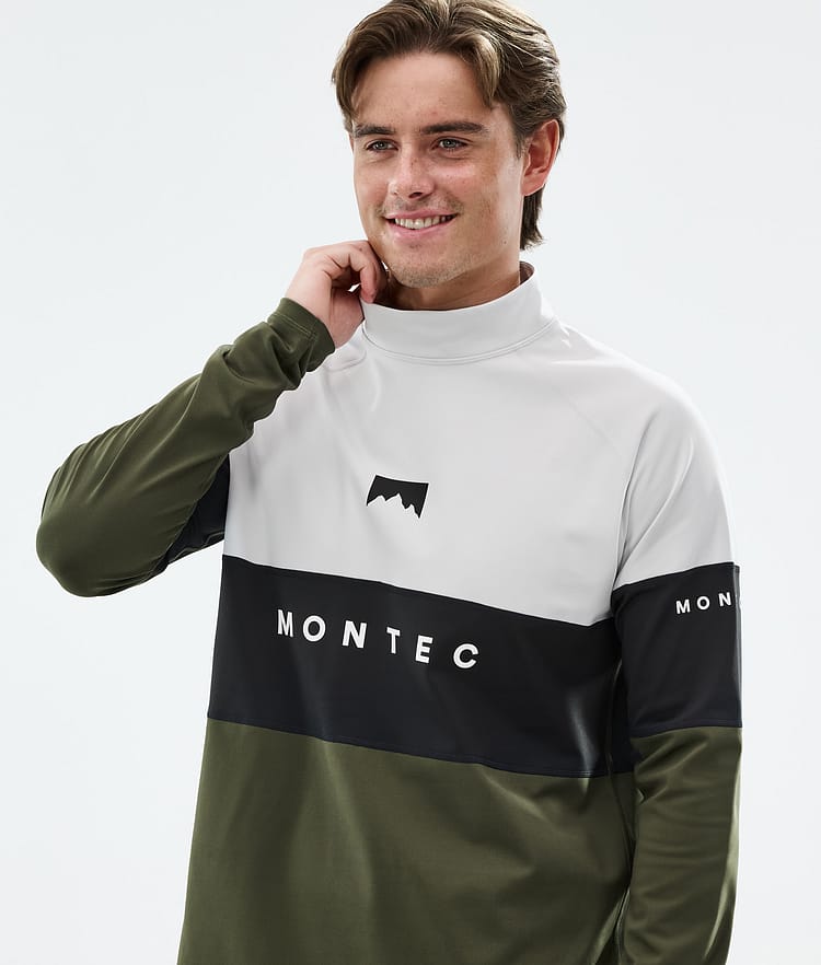Montec Alpha Funktionsshirt Herren Light Grey/Black/Olive Green, Bild 2 von 5
