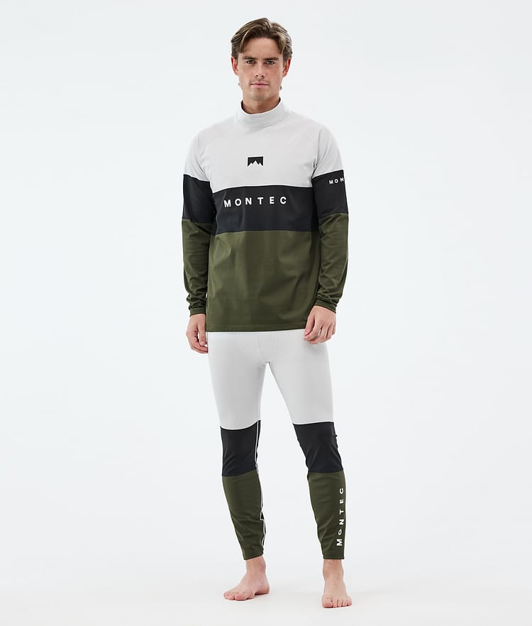 Montec Alpha Funktionsshirt Herren Light Grey/Black/Olive Green, Bild 3 von 5