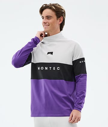 Montec Alpha Funktionsshirt Herren Light Grey/Black/Vivid Purple