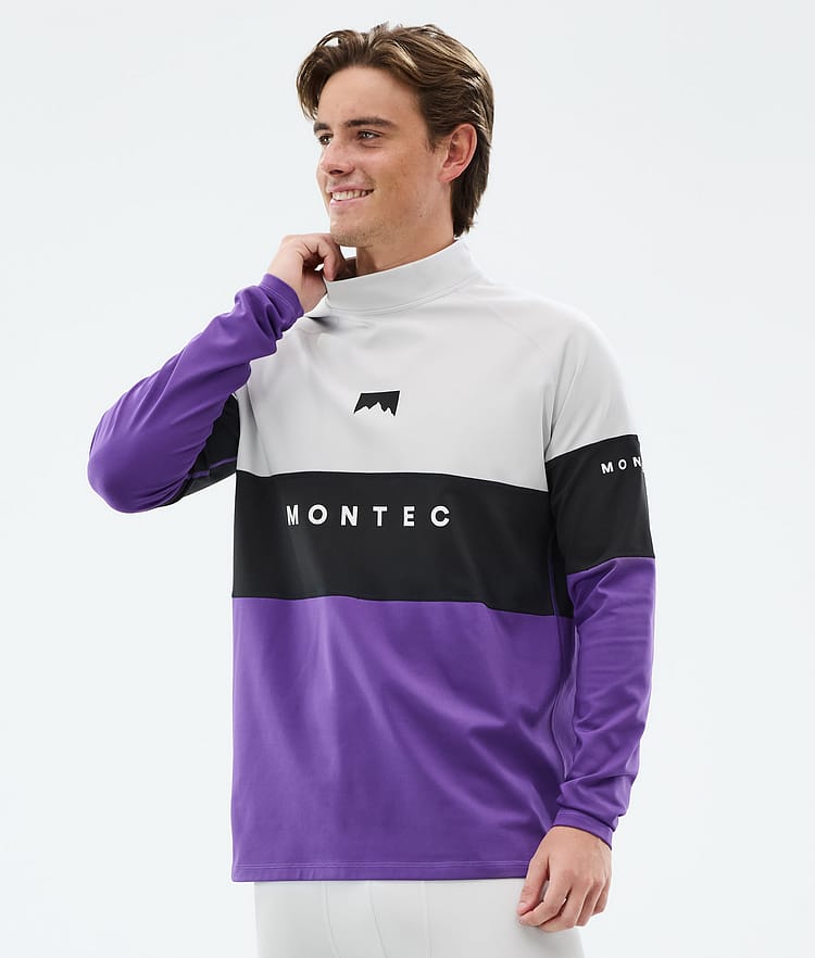 Montec Alpha Funktionsshirt Herren Light Grey/Black/Vivid Purple, Bild 1 von 5