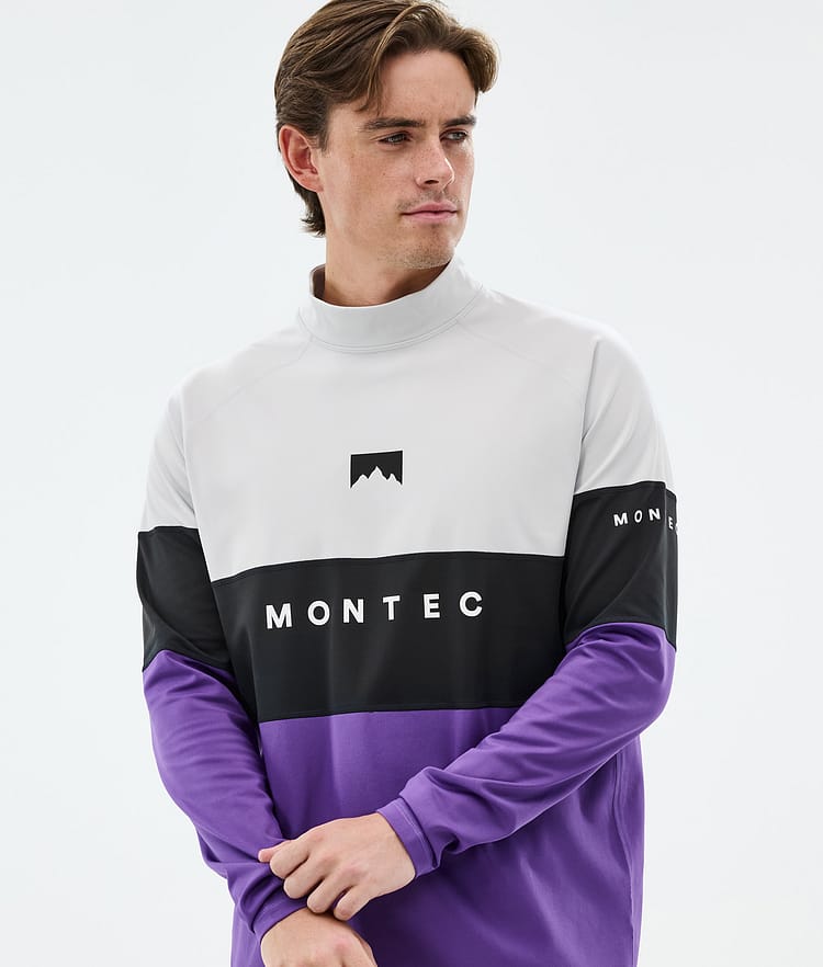 Montec Alpha Funktionsshirt Herren Light Grey/Black/Vivid Purple, Bild 2 von 5
