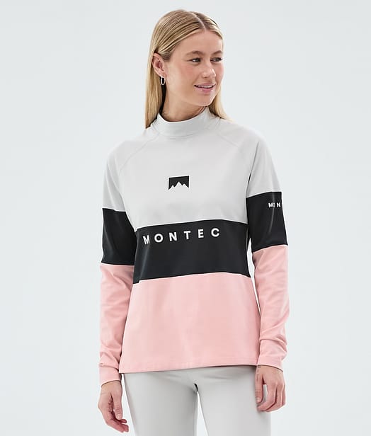 Montec Alpha W Camiseta Térmica Mujer Light Grey/Black/Soft Pink
