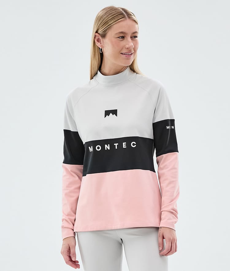 Montec Alpha W Camiseta Térmica Mujer Light Grey/Black/Soft Pink, Imagen 1 de 5