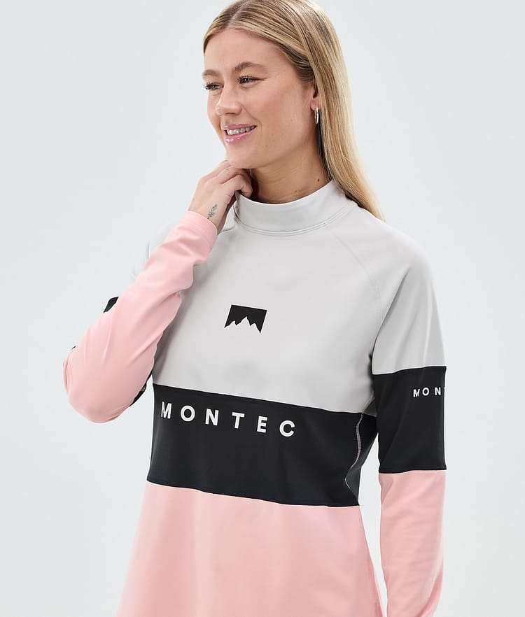 Montec Alpha W Camiseta Térmica Mujer Light Grey/Black/Soft Pink, Imagen 2 de 5