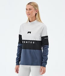 Montec Alpha W Basislaag Top Dames Light Grey/Black/Metal Blue