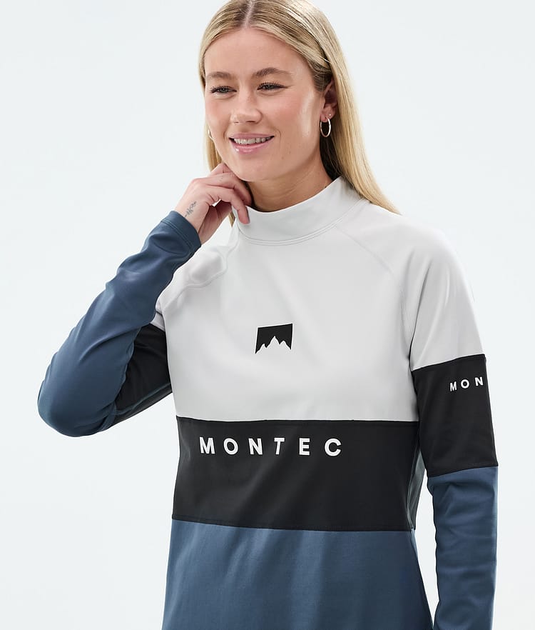Montec Alpha W Basislaag Top Dames Light Grey/Black/Metal Blue, Afbeelding 2 van 5