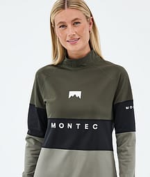 Montec Alpha W Basislaag Top Dames Olive Green/Black/Greenish