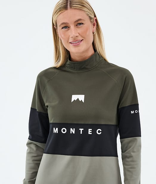 Montec Alpha W Basislaag Top Dames Olive Green/Black/Greenish