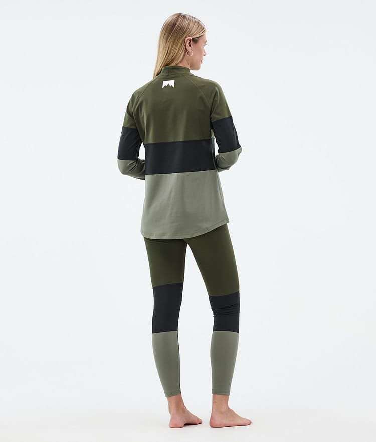 Montec Alpha W Base Layer Top Women Olive Green/Black/Greenish, Image 4 of 5