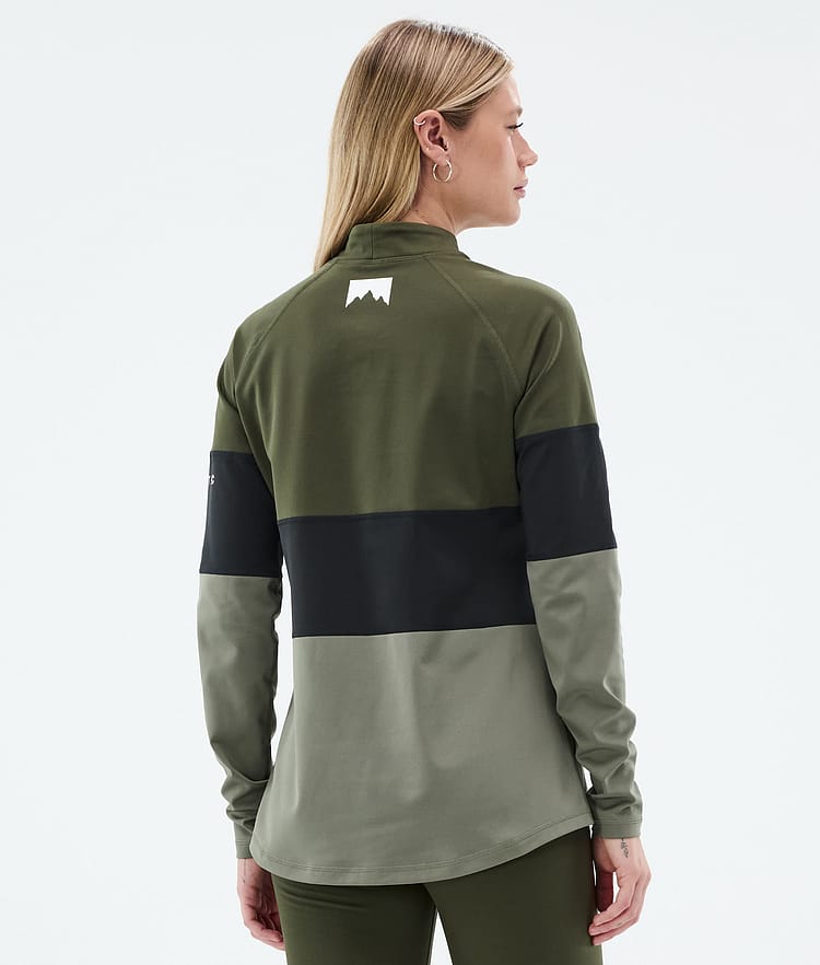 Montec Alpha W Base Layer Top Women Olive Green/Black/Greenish, Image 5 of 5