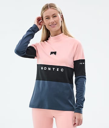 Montec Alpha W Camiseta Térmica Mujer Soft Pink/Black/Metal Blue