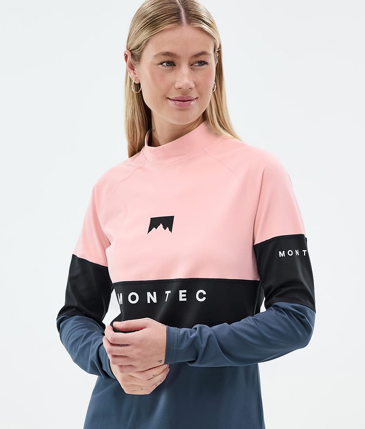 Montec Alpha W Basislaag Top Dames Soft Pink/Black/Metal Blue, Afbeelding 2 van 5