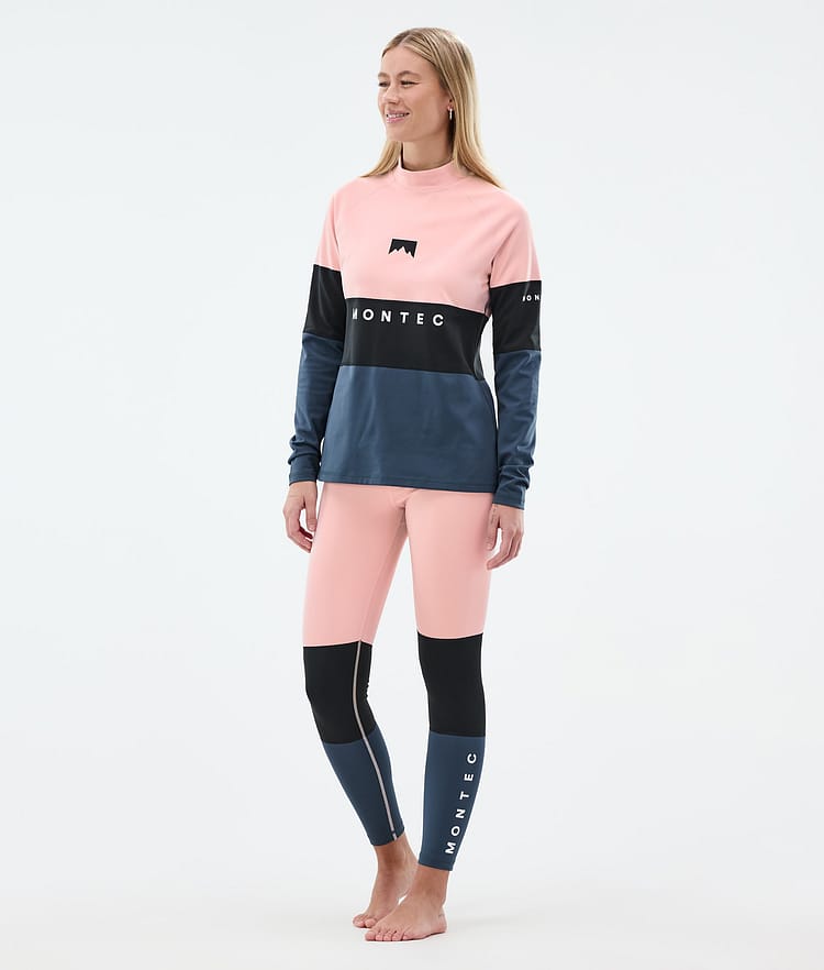 Montec Alpha W Basislaag Top Dames Soft Pink/Black/Metal Blue, Afbeelding 3 van 5