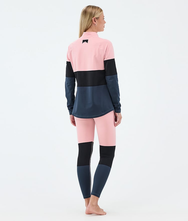 Montec Alpha W Maglia Termica Donna Soft Pink/Black/Metal Blue, Immagine 4 di 5