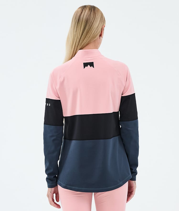 Montec Alpha W Maglia Termica Donna Soft Pink/Black/Metal Blue, Immagine 5 di 5