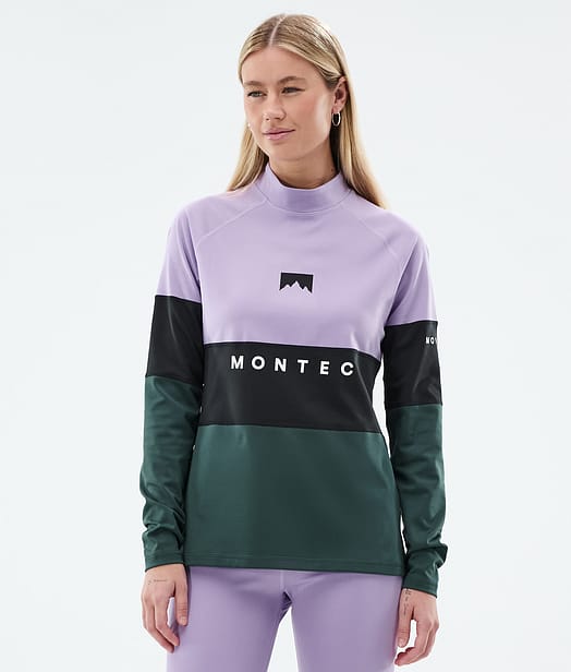 Montec Alpha W Camiseta Térmica Mujer Faded Violet/Black/Dark Atlantic