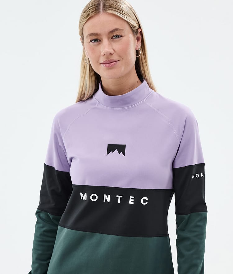 Montec Alpha W Tee-shirt thermique Femme Faded Violet/Black/Dark Atlantic, Image 2 sur 5