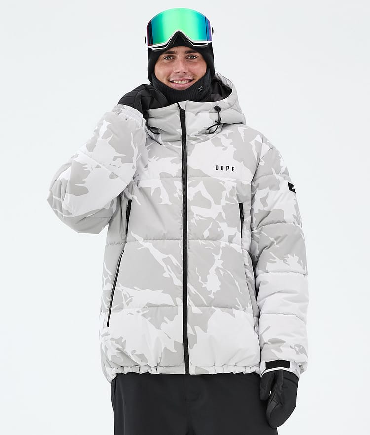 Dope Puffer Ski Jacket Men Grey Camo, Image 1 of 9