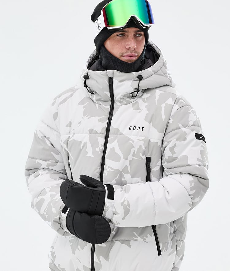 Dope Puffer Ski Jacket Men Grey Camo, Image 2 of 9