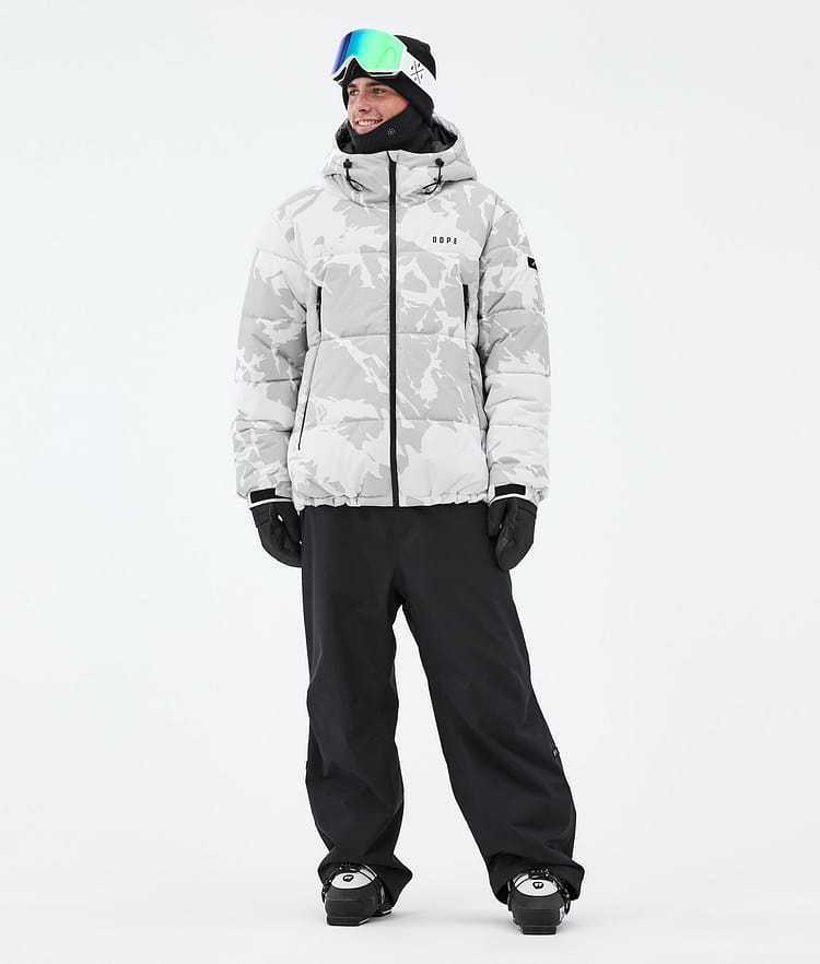 Dope Puffer Ski Jacket Men Grey Camo, Image 3 of 9