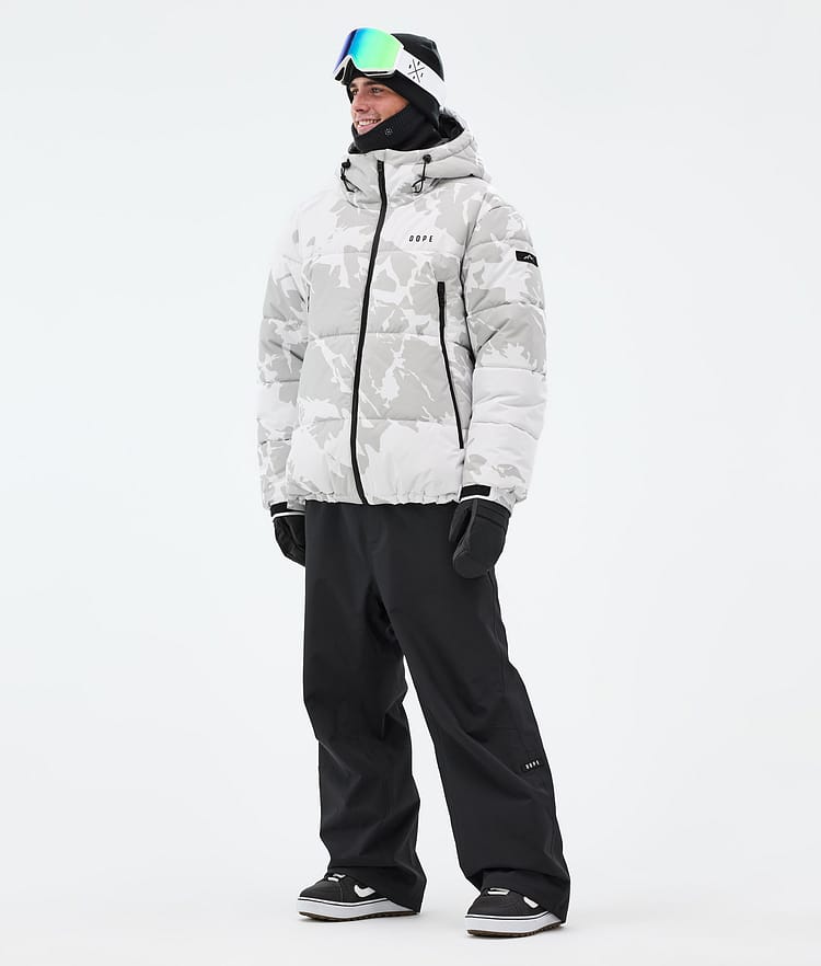 Dope Puffer Snowboard Jacket Men Grey Camo, Image 3 of 9
