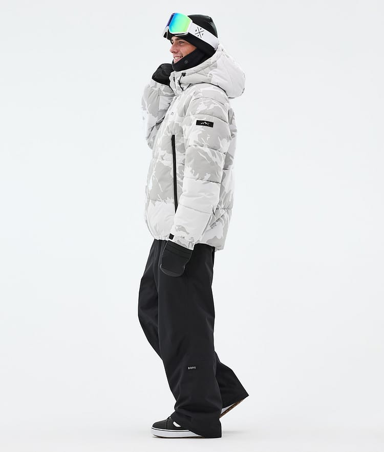 Dope Puffer Snowboard Jacket Men Grey Camo, Image 4 of 9