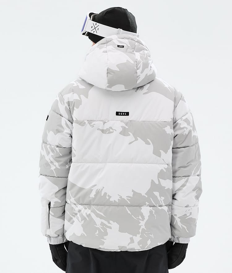 Dope Puffer Snowboard Jacket Men Grey Camo, Image 7 of 9