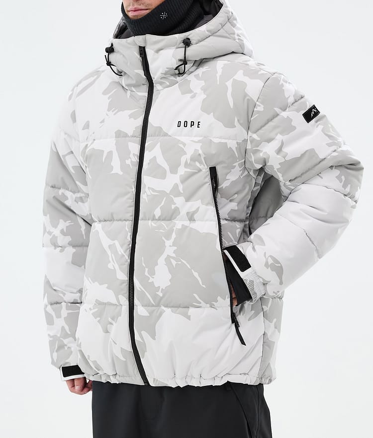Dope Puffer Snowboard Jacket Men Grey Camo, Image 8 of 9