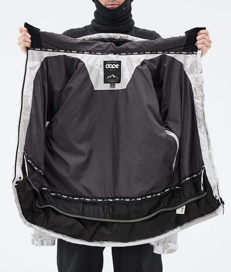 Dope Puffer Ski Jacket Men Grey Camo, Image 9 of 9